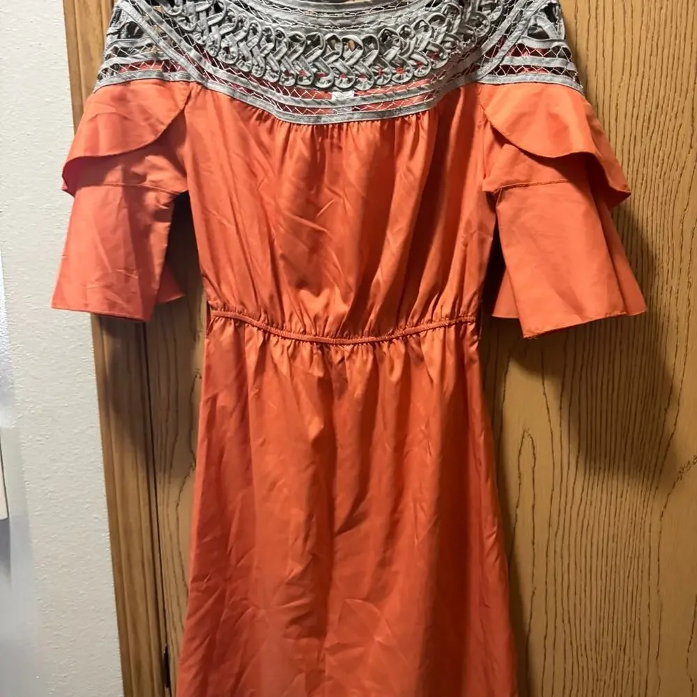 Esley dress with ruffled sleeves size small❤️